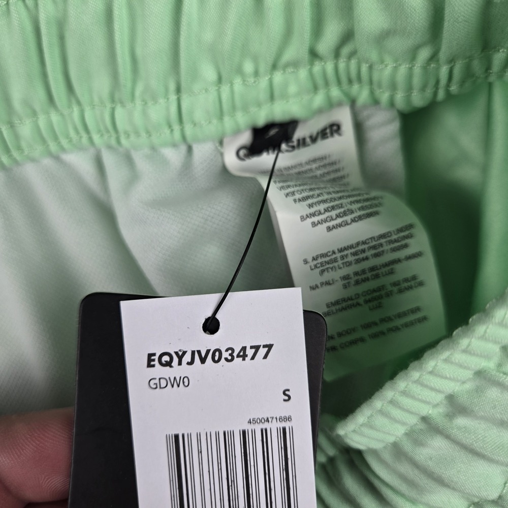Quiksilver Swim Trunks Mens Volley Shorts Lime Green Board Shorts Lined Small - Picture 4 of 14